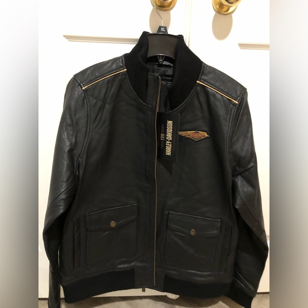 NWT Harley-Davidson  moto leather bomber jacket size XL